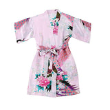 Light Pink Mommy and Me Robes, Floral, Satin, Child Girl Robe, all SKUs
