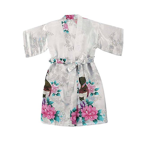Girls Robes, Floral, Flower Girl, Spa Party, White