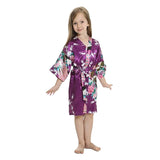 Purple Mommy and Me Robes, Floral, Satin, Girls Robes, all SKUs
