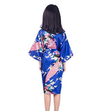 Floral Child Kimono Robe, Jewel Blue