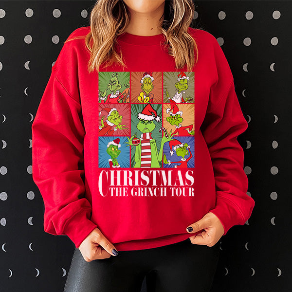 Funny The Grinch Tour Christmas Sweatshirt for the Holidays