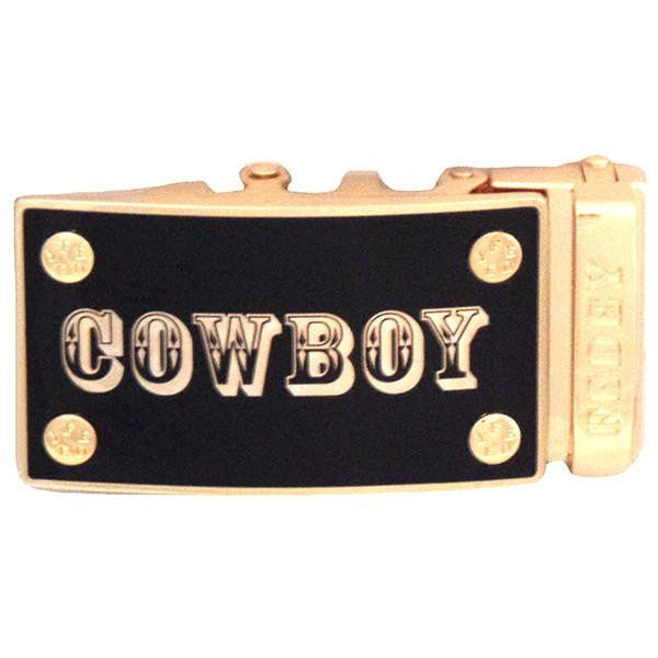 FEDEY Statement Buckles for Ratchet Belt, Gold, Cowboy