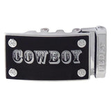 FEDEY Statement Buckles for Ratchet Belt, Silver, Cowboy