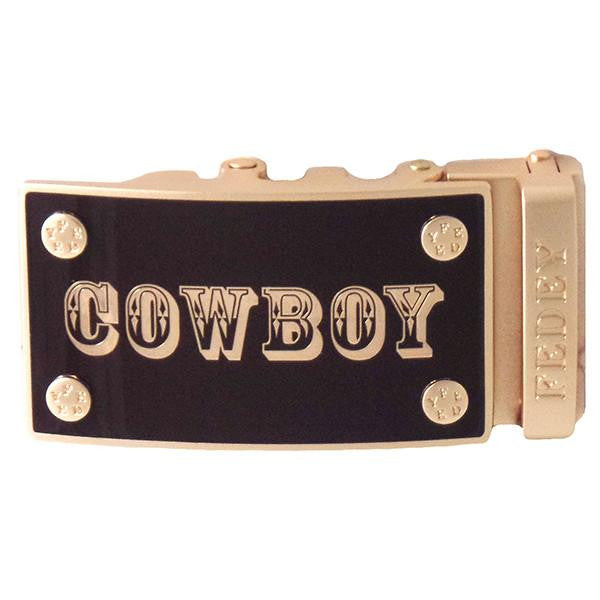 FEDEY Statement Buckles for Ratchet Belt, Gold, Cowboy