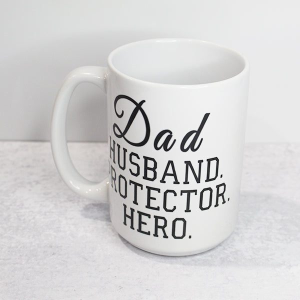 Dad Husband Protector Hero Best Gift For Dad, Gift for Grandpa, Fathers Day Coffee Mugs, Coffee Cup  -  Altview