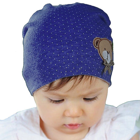 Baby and Toddler Blue Beanie Hat, Model, Navy Blue