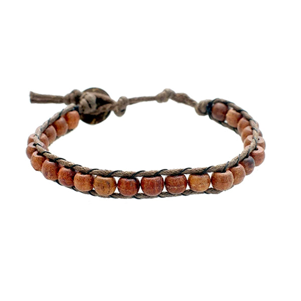 Mens Handmade Natural Stones Bracelet with Adjustable Cord -  Mens Bracelet from Lotus and Luna - Dawn Patrol