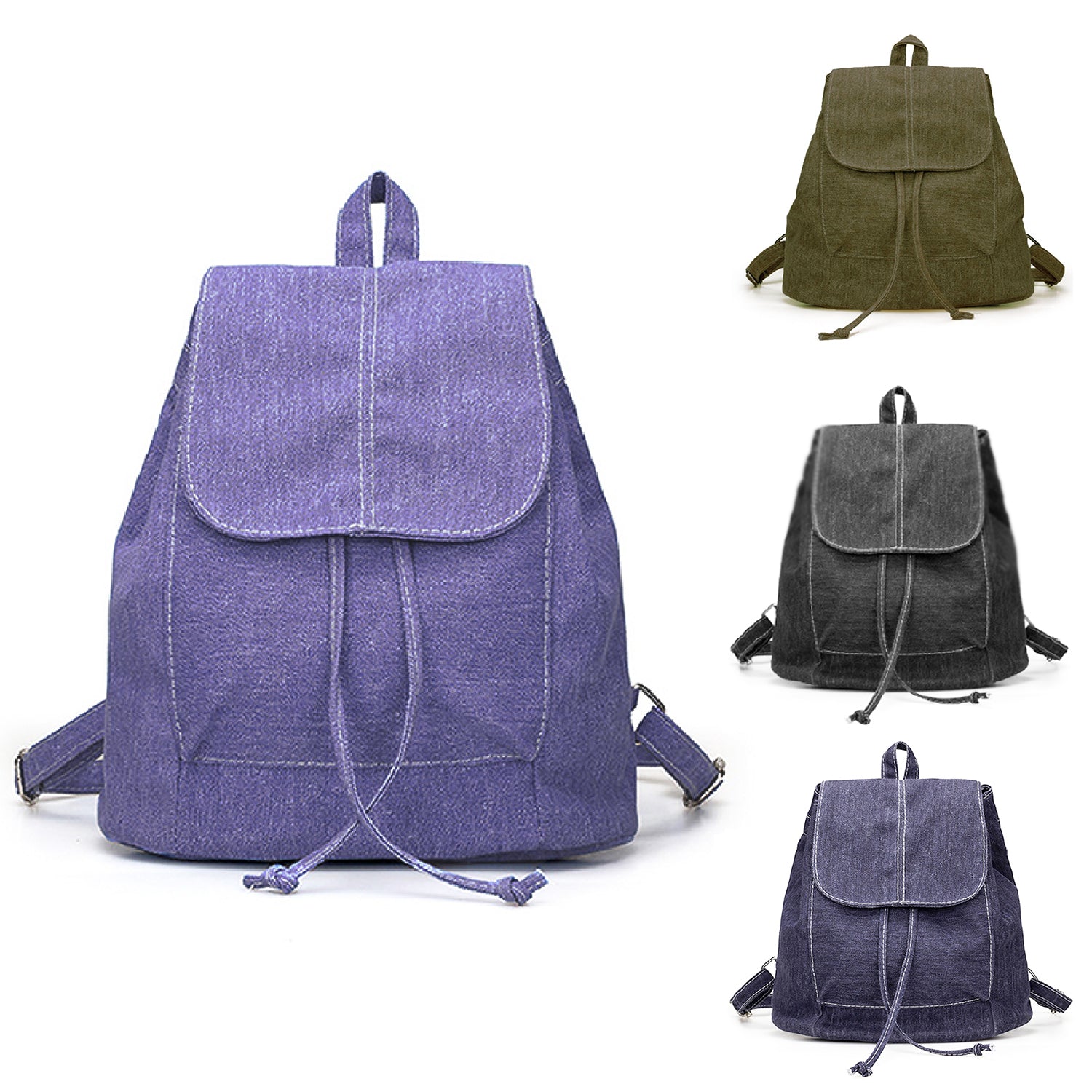 Womens Denim Backpacks, Small, Various Color Washes – Gifts Are Blue