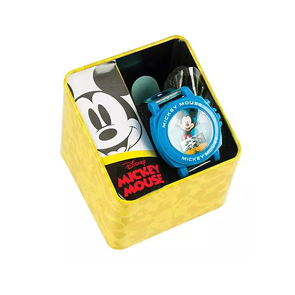 Disney Mickey Mouse LCD Watch - Kids Watch for Ages 3 to 6 - Silicone Band - In Gift Tin Case
