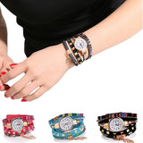 Duoya Teen Girls Casual Fabric Bracelet Watch with Leaf Charm variety