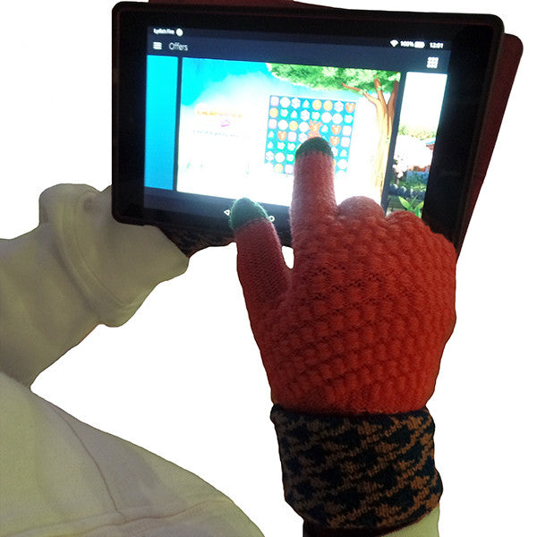 Womens Elegant Touch Screen Winter Gloves - Gifts Are Blue - 4