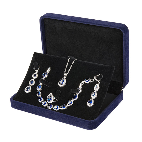 4 pc Womens Jewelry Set, 925 Sterling Silver, in Jewelry Box, all SKUs