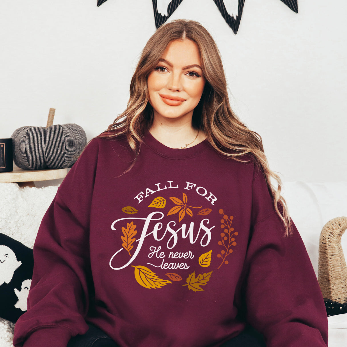 Humorous Christian sweatshirts for Fall. All SKUs