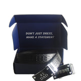 FEDEY Mens Gift Set with No. 1 Dad Ratchet Belt and Xtra Cowboy Buckle, Packaging 2, all SKUs