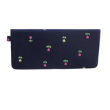 Navy Blue Flower Long Wallet - Gifts Are Blue - 1