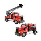 Force1 Mini FireFighter Remote Control Trucks - 2 Pack Set - Main - Tank w Boom Trucks