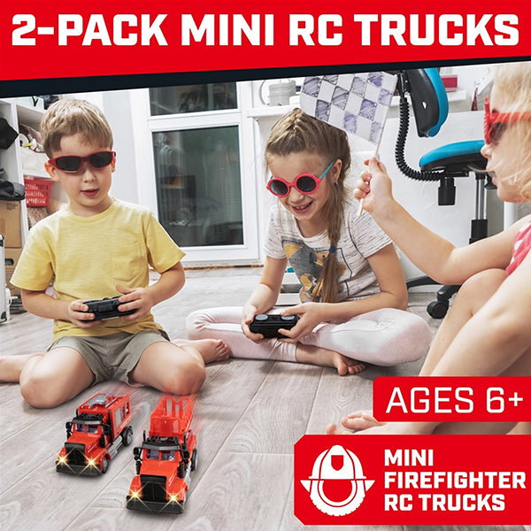 Force1 Mini FireFighter Remote Control Trucks - 2 Pack Set -Lifestyle - all SKUs