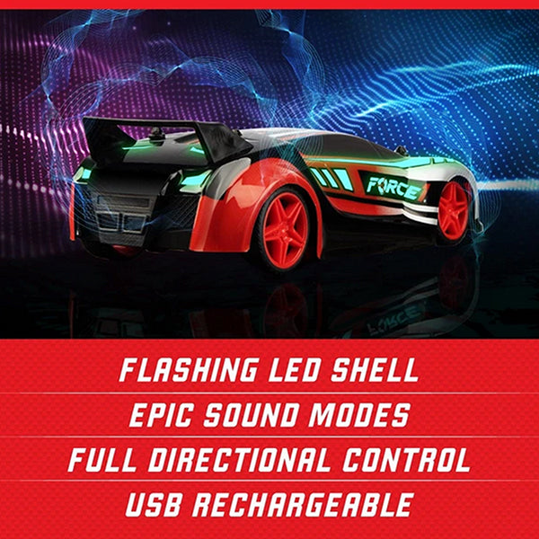 Force1 Techno Racer, LED RC Music Car, 1:20 Racing Series, Ages 6+, Features - all SKUs