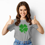 Clover shirts with the word Lucky for the entire family.