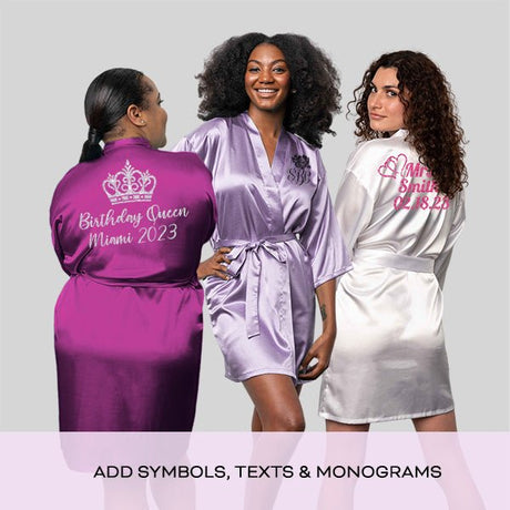 Womens & Girls Personalized Robes, Fully Customized Robe for Bride, Bridesmaid, Birthdays & More - Gifts Are Blue