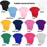 Bachelorette Party Shirts Color Options