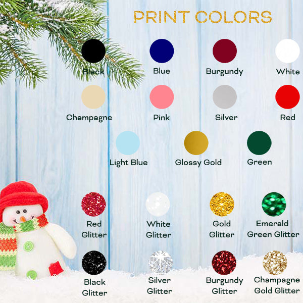 Gifts Are Blue HTV Print Colors for regular and glitter print. all SKUs