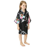 Mommy and Me Robes, Floral, Satin, Black, Childs Robe, all SKUs