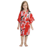 Red Mommy and Me Robes, Floral, Satin, Child Robes, all SKUs