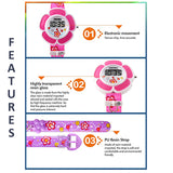 SKMEI Girls Cute Flower Digital Watch with Charm, 4 to 7 year olds, Features, all SKUs