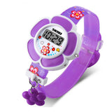 SKMEI Girls Cute Flower Digital Watch with Charm, 4 to 7 year olds, Alt, Purple