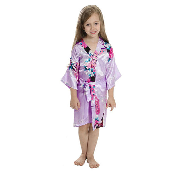 Lavender Mommy and Me Robes, Floral, Satin, Girls Robe, all SKUs