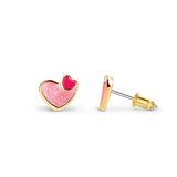 Heart 2 Heart Stud Earrings by Girl Nation - Hypoallergenic Lead Free Earrings - Stud