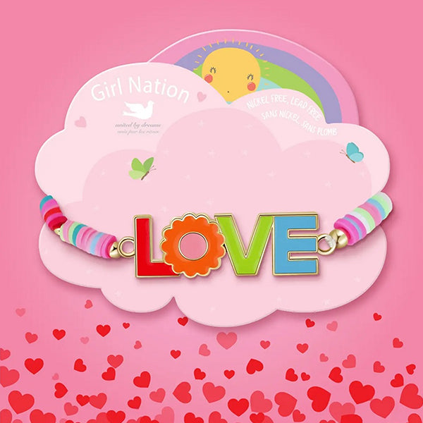 Girl Nation Bracelet - Valentines Day - Packaging - Multicolor / Love Letters
