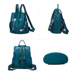Lovely Oxford Backpack with Anti-theft & Water Resistant Design, Multiview, Turquoise Blue