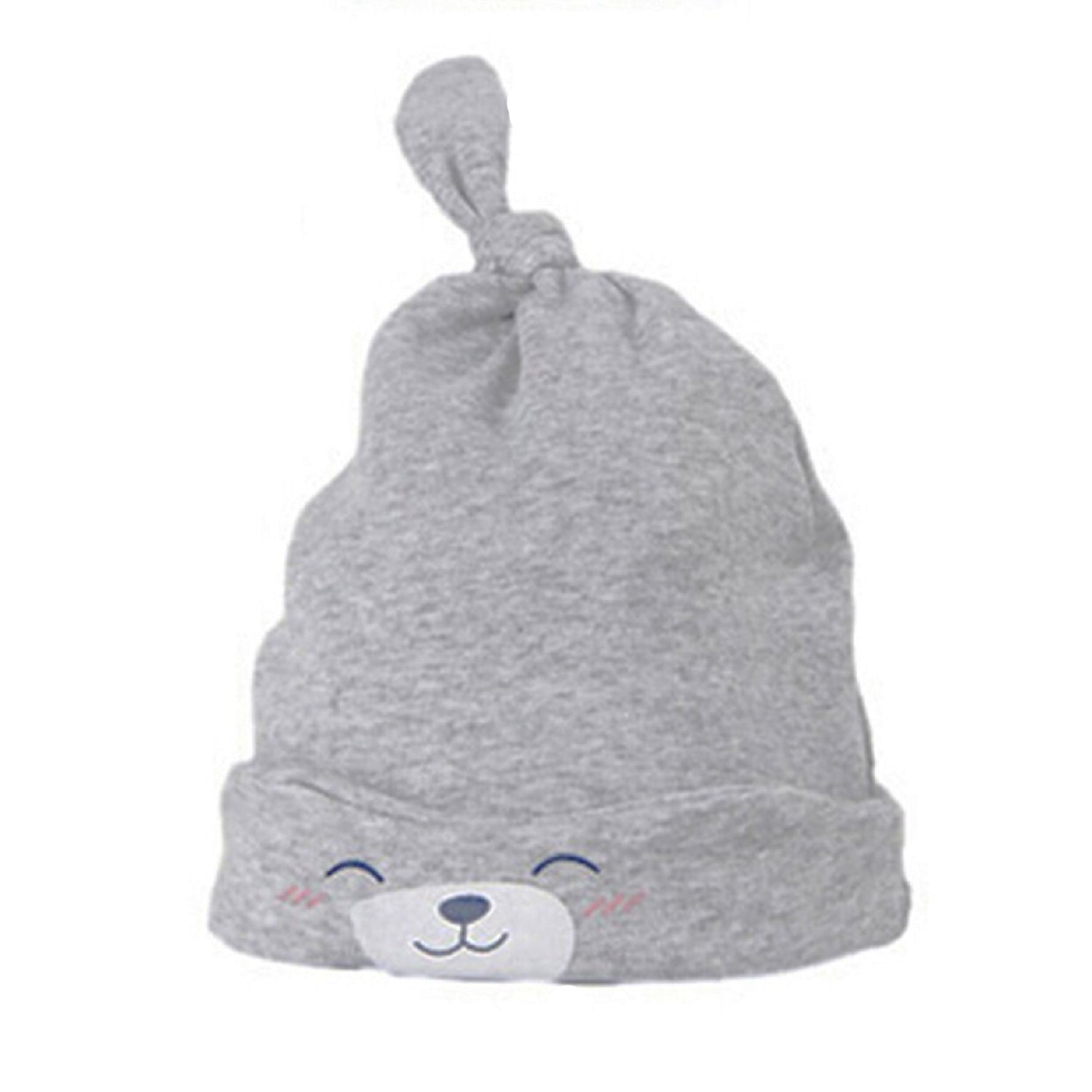 Newborn Baby Blue Kit Hat, Gray 