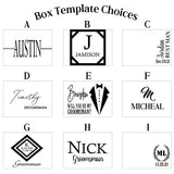 Groomsman Box Template Styles for Flask Set - Thank You Wedding Gift