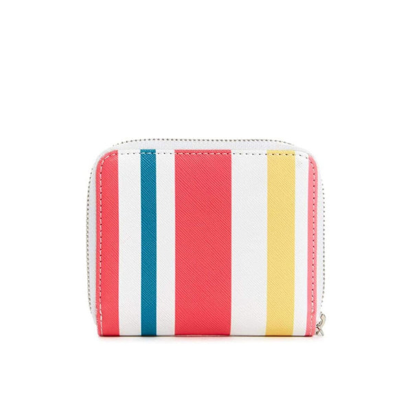 Abree Saffiano Zip Wallet by Guess, Small, Multi Stripes, UU602655, Back View