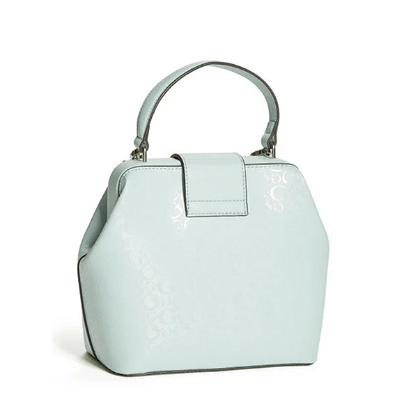 Christi Mini Frame Satchel by Guess - FF828395/14136569 - Womens Handbag with Crossbody Strap - Small - Pale Blue - Backview