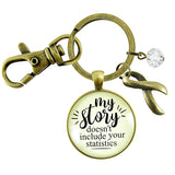 gutsy-goodness-my-story-doesnt-include-your-statistics-main, Motivational Keychains, Gifts For Cancer Free Patients, Inspirational Gifts