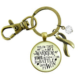 gutsy-goodness-yes-im-tired-warrior-stays-in-the-battle-until-its-won-main, Motivational Keychains, Gifts For Cancer Free Patients, Inspirational Gifts