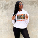 Great Halloween Graphic Sweatshirt featuring the popular Halloweentown landscape. all SKUs