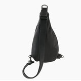 Harvest Label Black Lancer Sling Pack, Leather Sling Pack, Leather Bags - Back