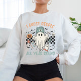 Cute and funny gift for a friend who loves halloween sweatshirts. allSKUs