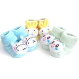 3 Pack Cute Infant Baby 3D Socks Slippers - Gifts Are Blue - 2