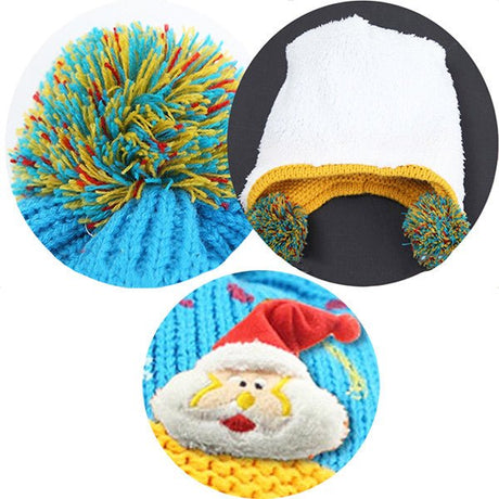 Infant Knitted Ready for Christmas Winter Beanie Hat, 6M to 24M - Gifts Are Blue - 7