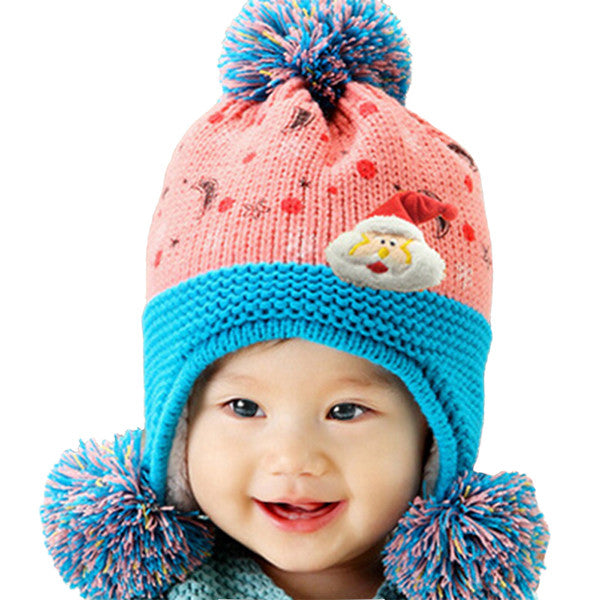 Infant Knitted Ready for Christmas Winter Beanie Hat, 6M to 24M - Gifts Are Blue - 2