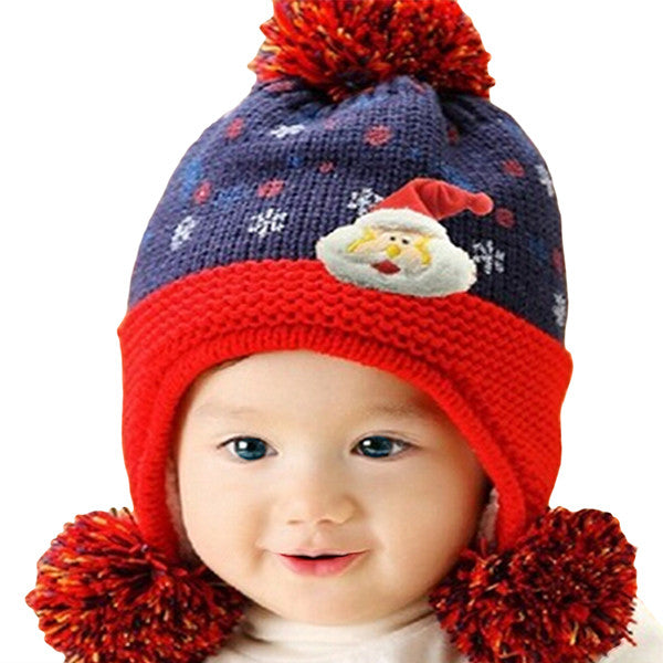 Infant Knitted Ready for Christmas Winter Beanie Hat, 6M to 24M - Gifts Are Blue - 3