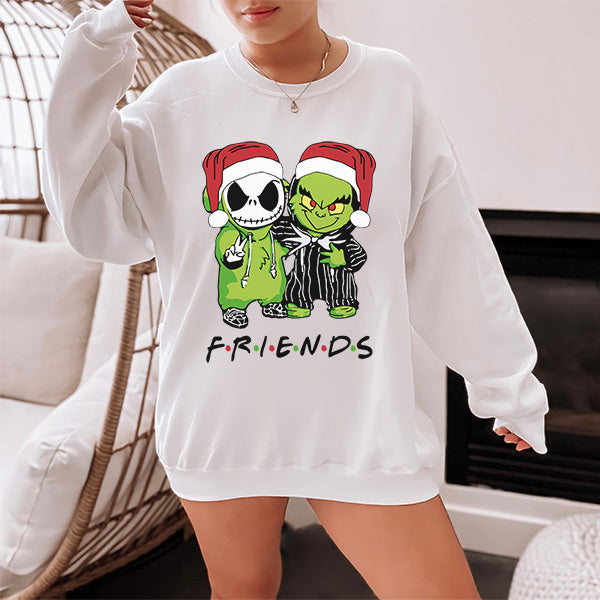 Cute Christmas Duo Sweatshirt. Matching Christmas sweatshirts for friends. All SKUs