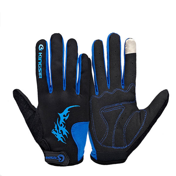 Kingsir Full Finger Touch Screen Gloves - Gifts Are Blue - 2