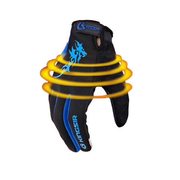 Kingsir Full Finger Touch Screen Gloves - Gifts Are Blue - 3